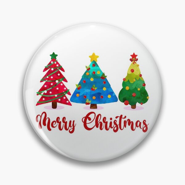 Item preview, Watercolor Merry Christmas Trees designed and sold by ChelleCreate.