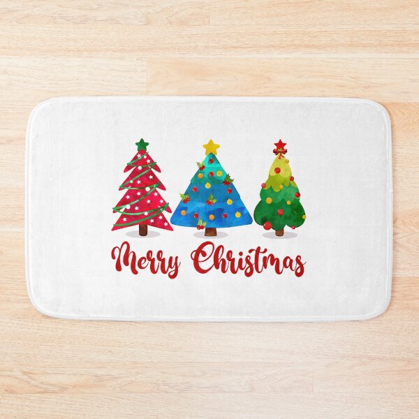 Item preview, Watercolor Merry Christmas Trees designed and sold by ChelleCreate.