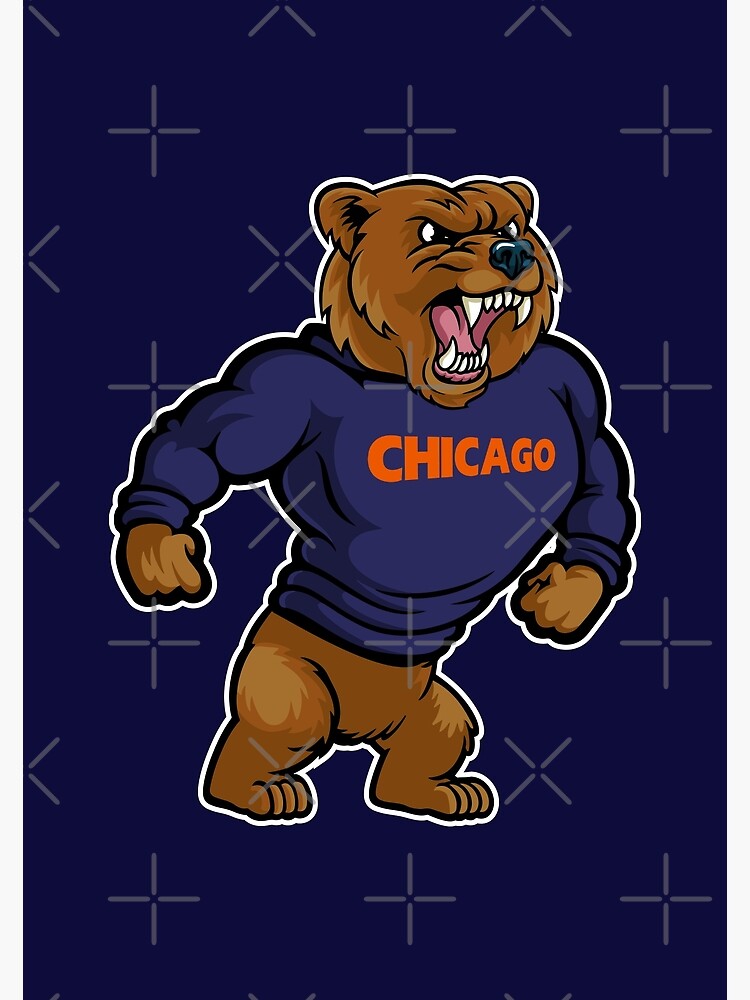 Chicago Blackhawks Clipart - Chicago Bears Vintage Logo Sweatshirt Or  Hoodie Retro - Free Transparent PNG Clipart Images Download