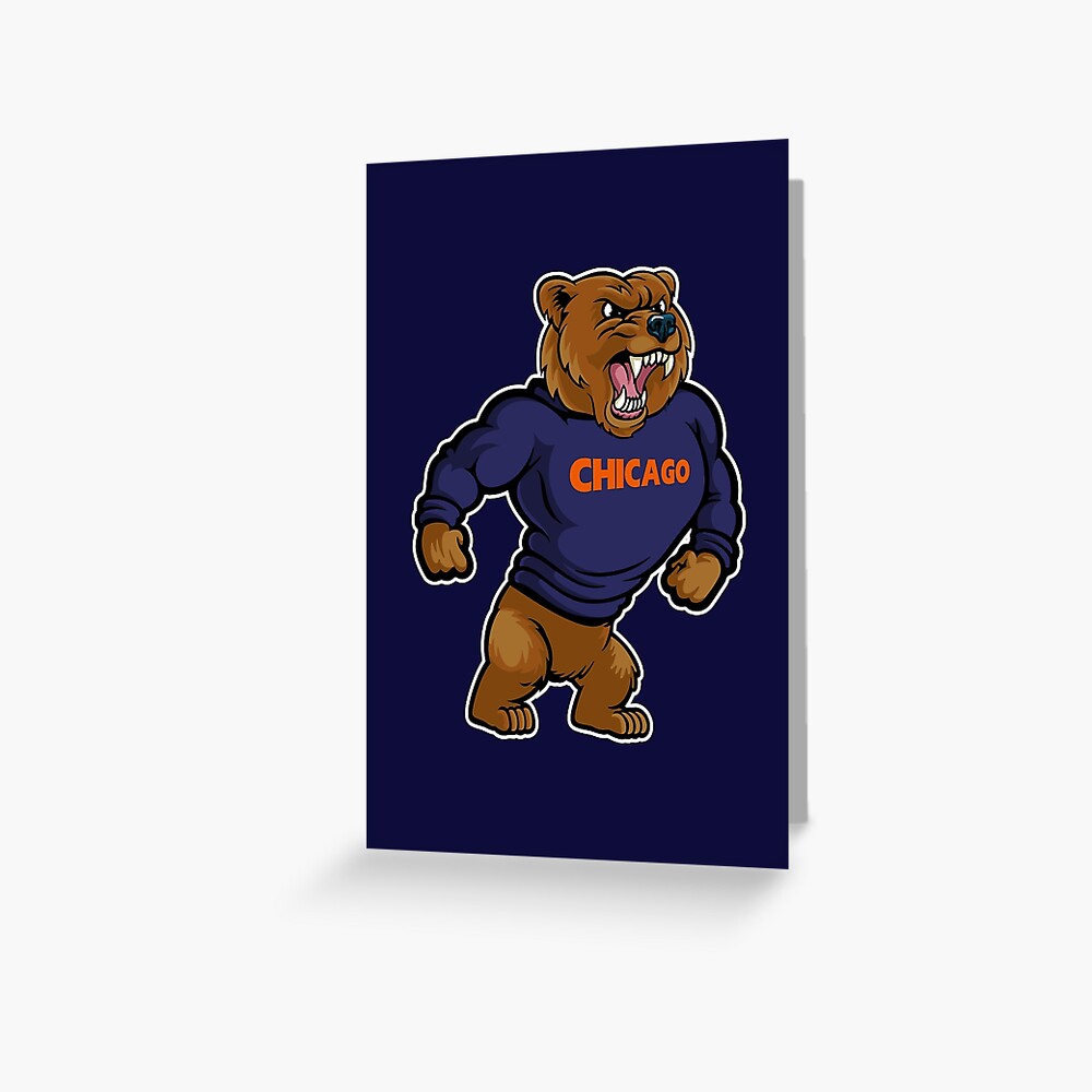 Chicago Bears Illinois NFL State Outline | Greeting Card