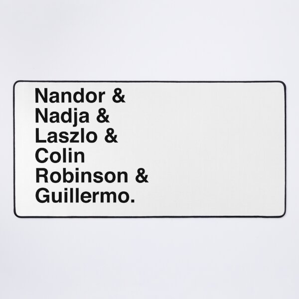 Aperçu de l'œuvre Nandor & Nadja & Laszlo & Colin Robinson & Guillermo. (Noir) créée et vendue par TextualDeviancy.