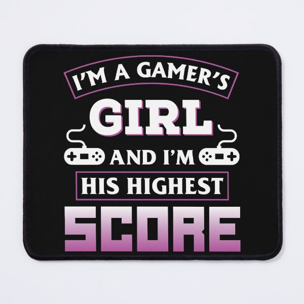 Item preview, I'm A Gamer's Girl And I Am His Highest Score - Cool Colorful Girly Pink Gaming Tee Design  designed and sold by Prince - Bestseller ★★★★★.