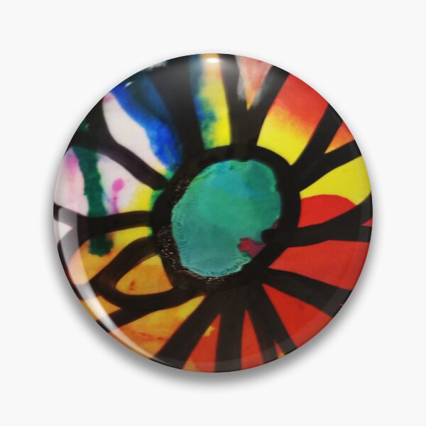 Item preview, Sunset abstract spray painted flower designed and sold by Edith Jacobs.