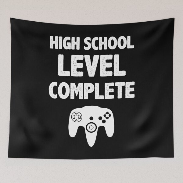 Item preview, High School Level Complete - Cool Funny Gaming Tee Design  designed and sold by Prince - Bestseller ★★★★★.