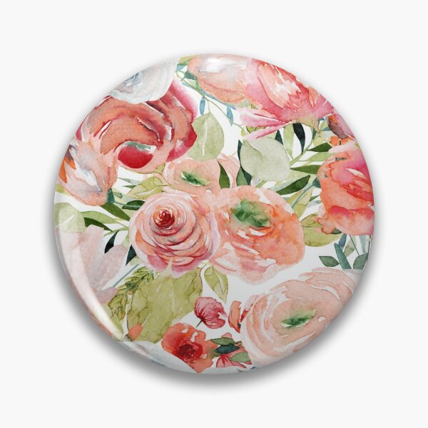 Item preview, Peach, Pink, and White Rose Floral Pattern designed and sold by MugsAndDuds.