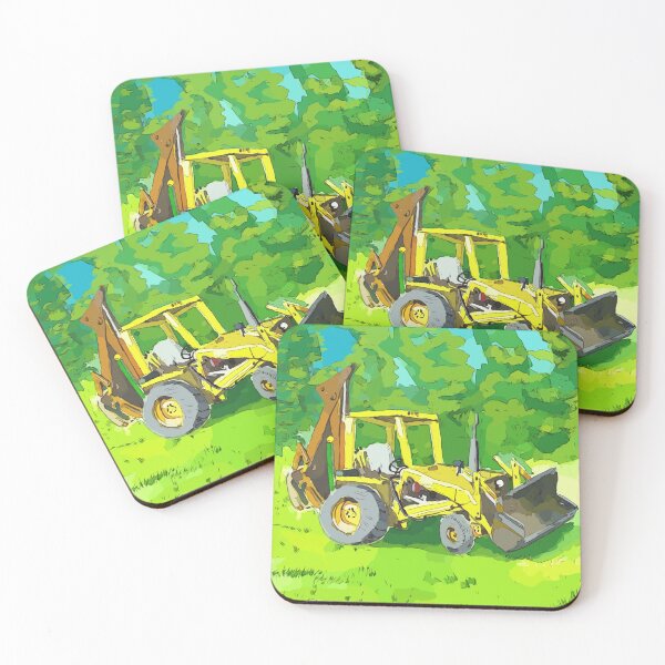 Item preview, Illustration of an Antique backhoe tractor - WelshDesigns designed and sold by welshdesigns.
