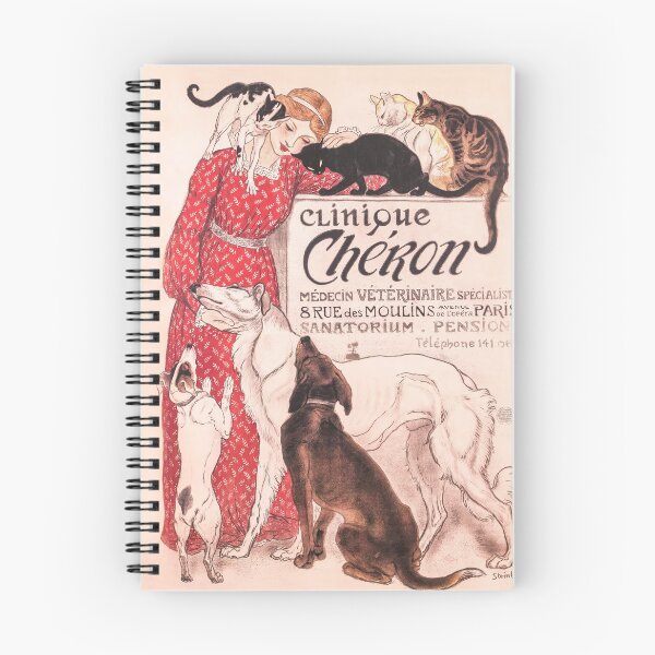 Item preview, Clinique Cheron Vintage Dog and Cat Steinlen Poster designed and sold by VintageArchive.