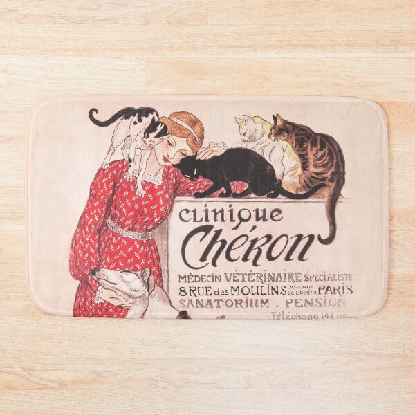 Item preview, Clinique Cheron Vintage Dog and Cat Steinlen Poster designed and sold by VintageArchive.