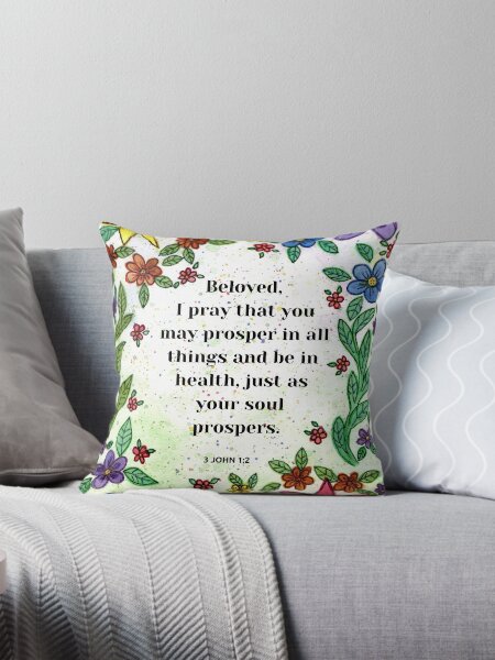 Your Soul Prospers {Cushion Cover} Your Soul Prospers {Cushion Cover}