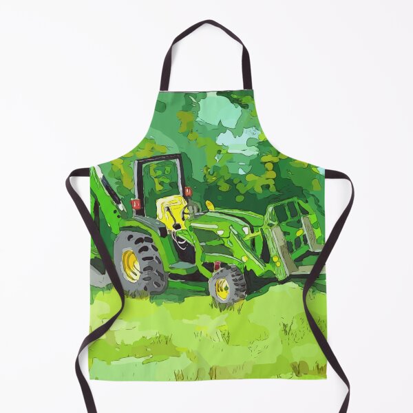 Item preview, Illustration of a famous “green” tractor with backhoe and front loader attachment - WelshDesigns designed and sold by welshdesigns.