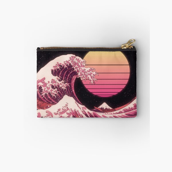 Item preview, synthwave great wave of kanagawa designed and sold by BeCoolArt.