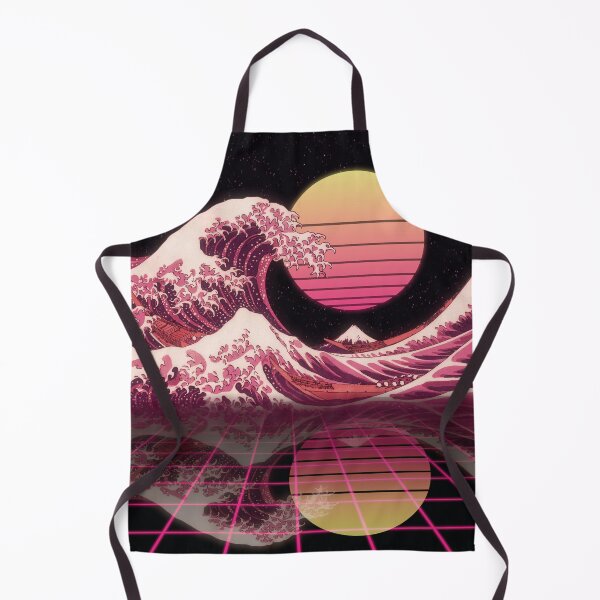 Item preview, synthwave great wave of kanagawa designed and sold by BeCoolArt.