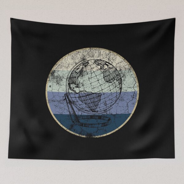 Item preview, Retro Sunset Vintage Geography Globe Teacher Student designed and sold by Sutra-Lotus-Co.