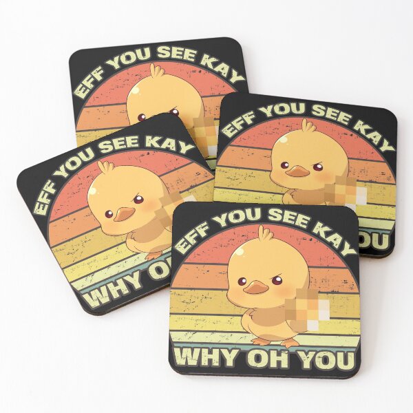 Item preview, Retro Vintage Duck | Eff you see kay why oh you | Rude Duck! designed and sold by Mini Pandas.