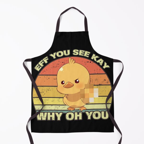 Item preview, Retro Vintage Duck | Eff you see kay why oh you | Rude Duck! designed and sold by Mini Pandas.