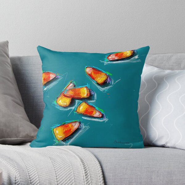 Candy Cornes Throw Pillow