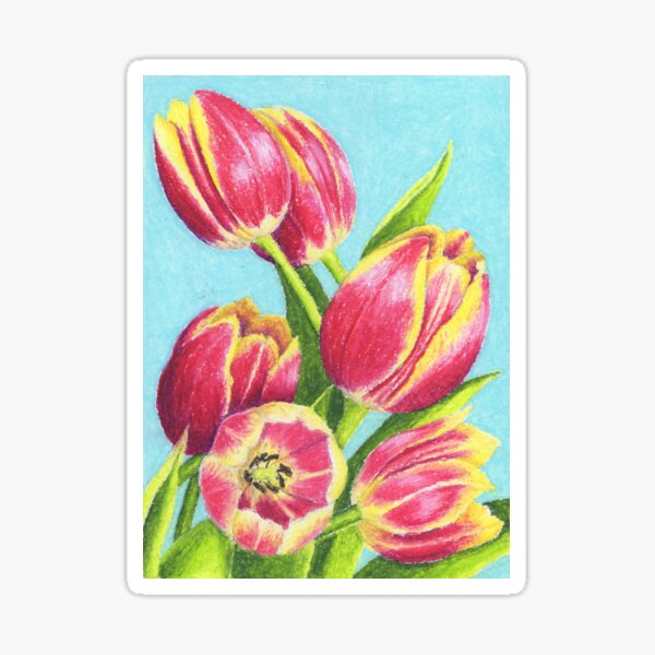 Item preview, Pink and Yellow Tulips designed and sold by Jennifer Aprill.
