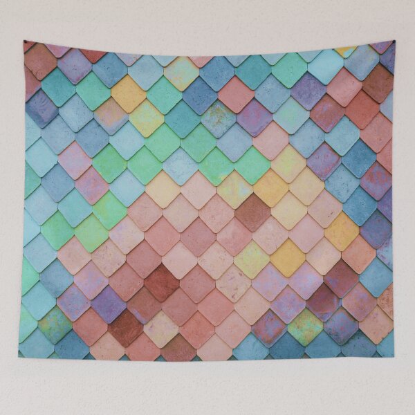 Item preview, Wall of colored scales designed and sold by RafaelLima7.