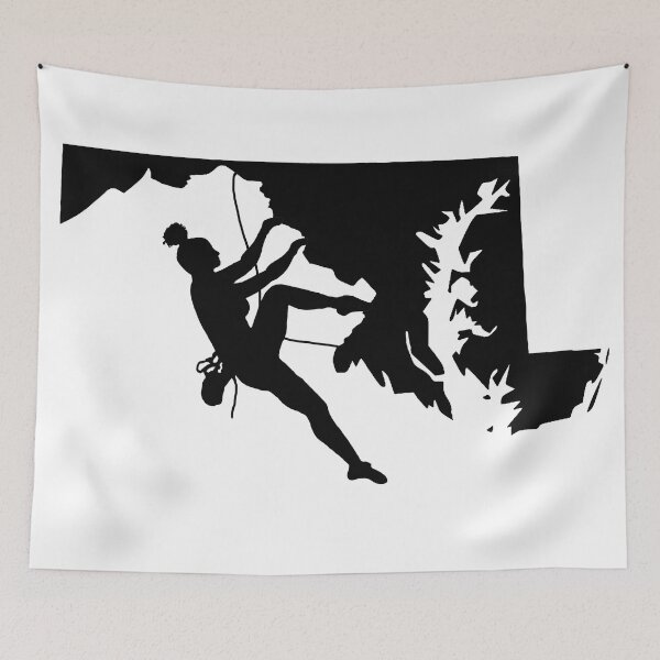 Item preview, Rock Climber Woman Hair Bun Maryland State Black Silhouette  designed and sold by VickyGood.