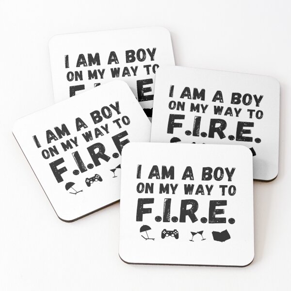 Item preview, I am a boy on my way to F.I.R.E - Financial Independence Retire Early designed and sold by Rat to Lion.