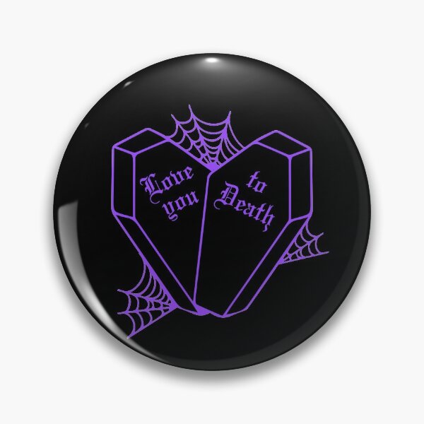 Item preview, Love you to Death: Purple Gothic Coffin Heart (Spiderweb version) designed and sold by Suspiria96.