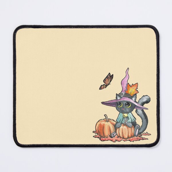 Item preview, Halloween Witch Cat Original Hand Painted Watercolor designed and sold by ArtSaurus.