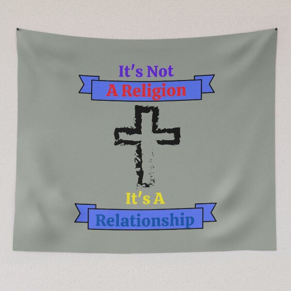 Item preview, Cross Its Not a Religion Its a Relationship Christian gift design designed and sold by Sheepherder120.