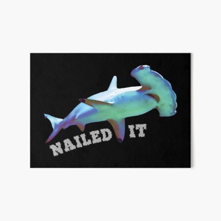 Nailed It Hammerhead Shark Art Board Print for Sale by abowlofsoda