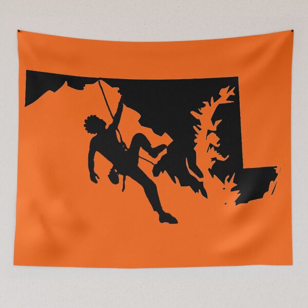 Item preview, Rock Climber Man Afro Hair Maryland State Black Silhouette  designed and sold by VickyGood.