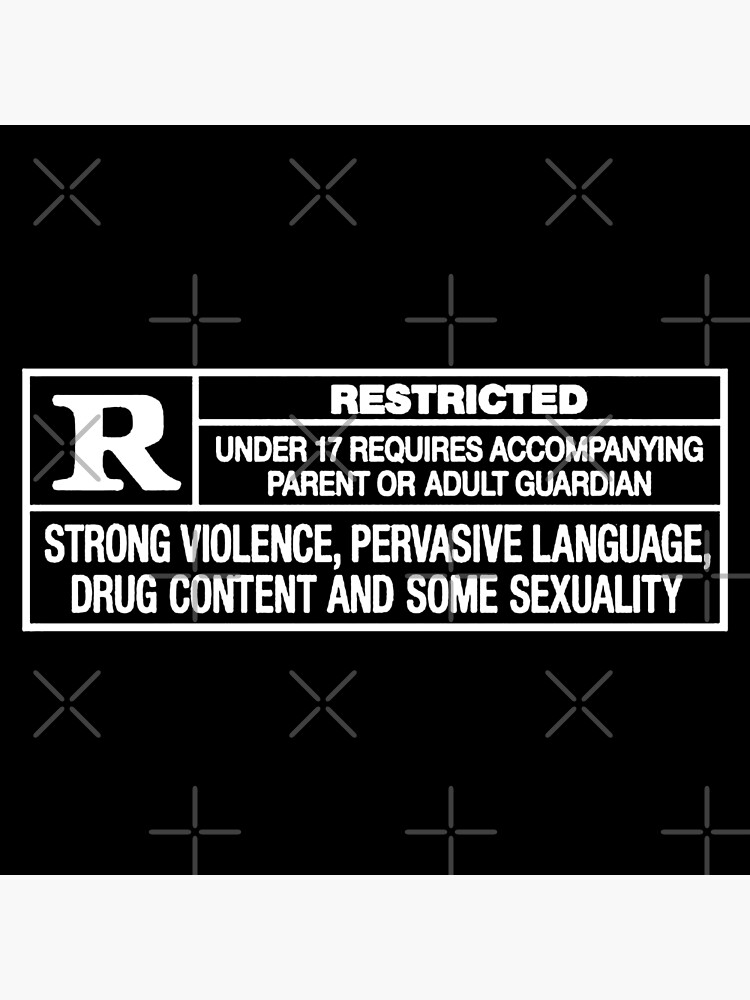 Rated R Sticker for Sale by AlphaBronco