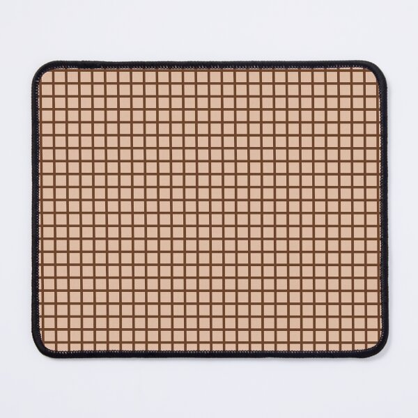 Item preview, Grid with Dark Tan and Coral designed and sold by KeksWorkroom.