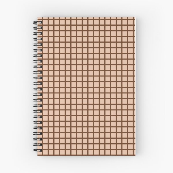 Item preview, Grid with Dark Tan and Coral designed and sold by KeksWorkroom.