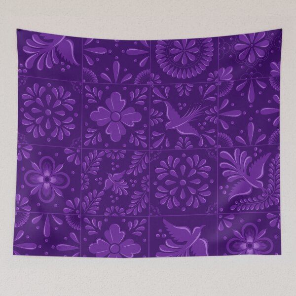 Item preview, Mexican Purple Talavera Tile Pattern by Akbaly designed and sold by Akbaly.