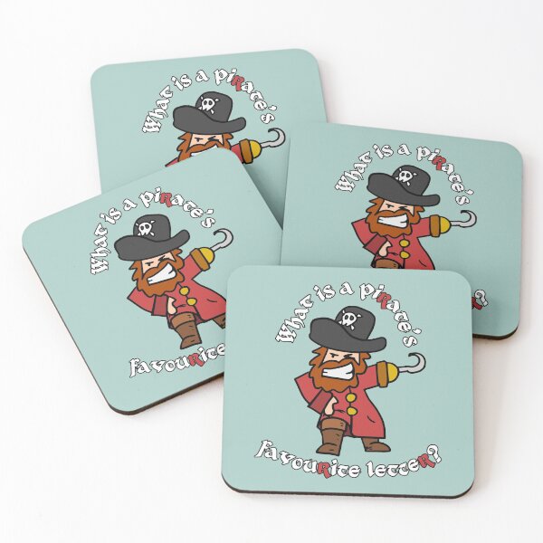 Item preview, What is a pirate's favourite letter? (hooked-hand pirate) funny designed and sold by SolidEarthArt.
