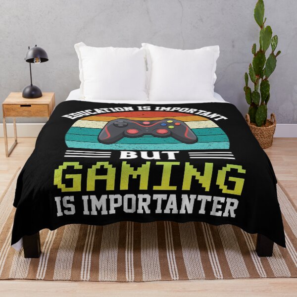 Item preview, Education Is Important But Gaming Is Importanter - Cool Funny Retro Vintage Sunset Gaming Tee Design designed and sold by Prince - Bestseller ★★★★★.