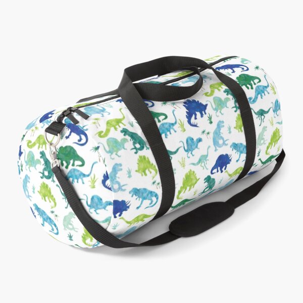 Item preview, Watercolor Dinosaur T-rex Dino Blue Green Pattern designed and sold by SamAnnDesigns.