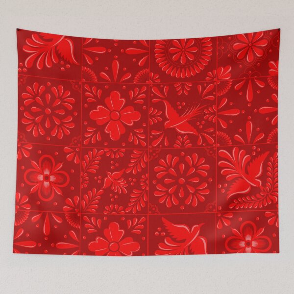 Item preview, Mexican Red Talavera Tile Pattern by Akbaly designed and sold by Akbaly.