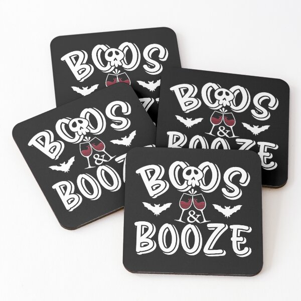 Item preview, Boos and Booze Funny Halloween Drinking Graphic Design designed and sold by Viral-Style.