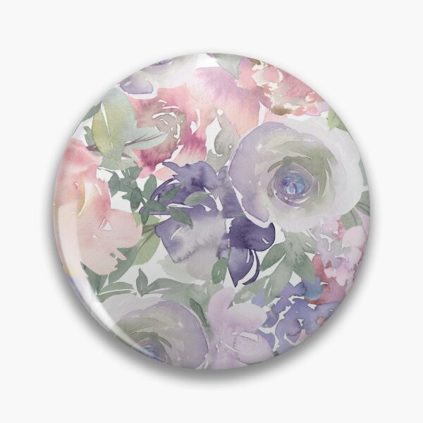 Item preview, Purple Flowers with Pink, and White Roses - Floral Pattern designed and sold by MugsAndDuds.