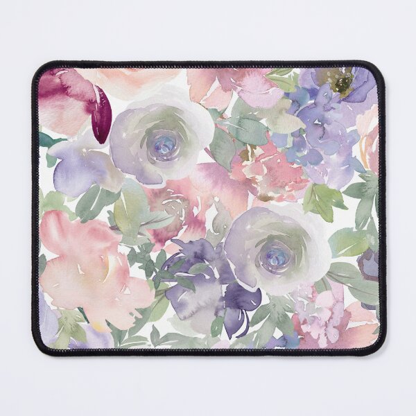 Item preview, Purple Flowers with Pink, and White Roses - Floral Pattern designed and sold by MugsAndDuds.