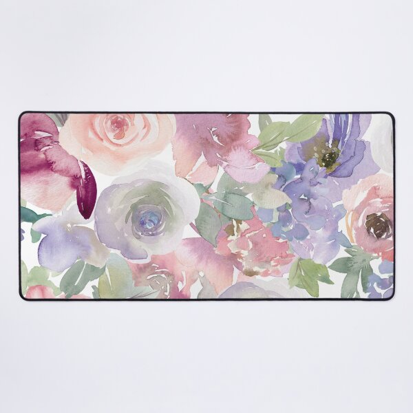 Item preview, Purple Flowers with Pink, and White Roses - Floral Pattern designed and sold by MugsAndDuds.