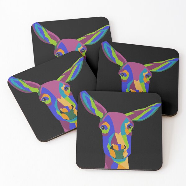 Item preview, Pop Art Smiling Donkey in Rainbow Colors designed and sold by Jane Domenech.