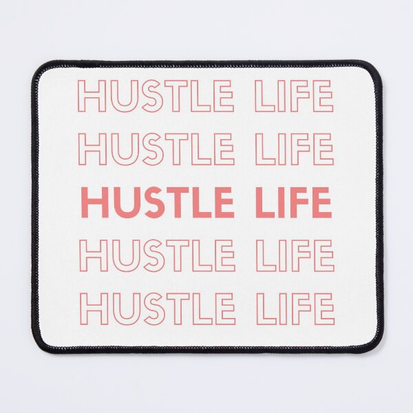 Item preview, Hustle life red pattern motivational quote designed and sold by Ahmer Qureshi.