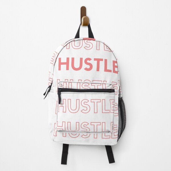 Item preview, Hustle life red pattern motivational quote designed and sold by Ahmer Qureshi.
