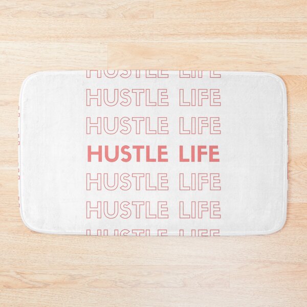 Item preview, Hustle life red pattern motivational quote designed and sold by Ahmer Qureshi.
