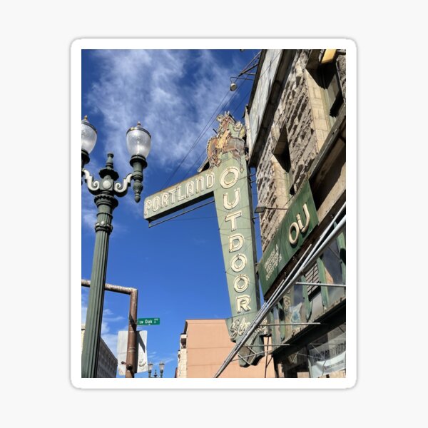 "Portland Outdoor Sign" Sticker for Sale by whatisabeyonce Redbubble