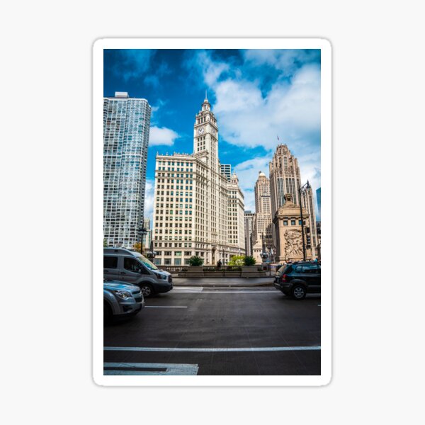 Across from the Wrigley Building Sticker