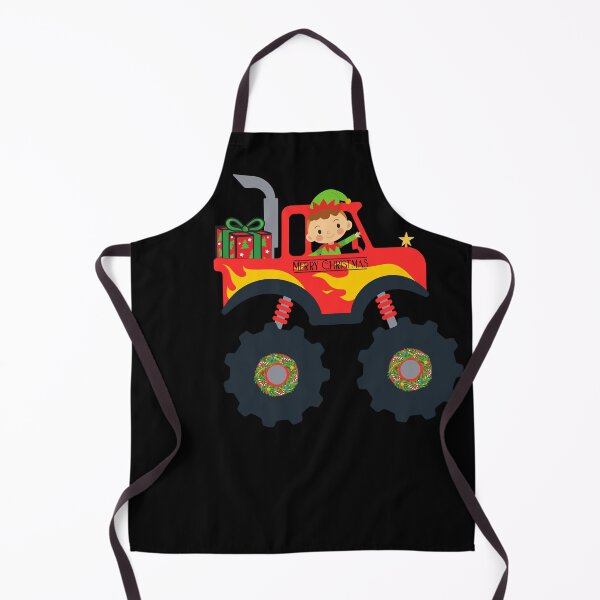 Item preview, Christmas Elf Riding Monster Truck designed and sold by Vibbin4Life33.