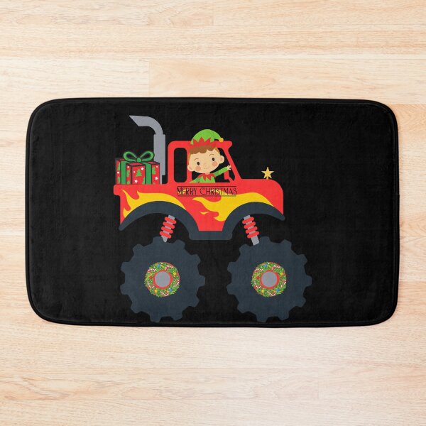 Item preview, Christmas Elf Riding Monster Truck designed and sold by Vibbin4Life33.