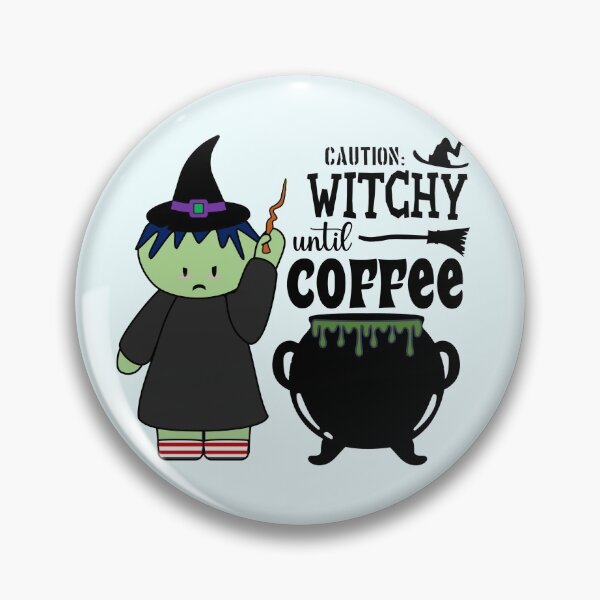 Item preview, Caution: Witchy Until Coffee | Halloween Witches | Coffee Lovers (Light) designed and sold by the-krisney-way.